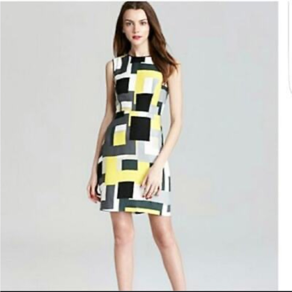 Kate Spade Della Loden Dress - Gray and Yellow